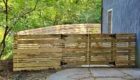 custom wooden backyard fence