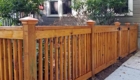 custom wooden front yard fence 