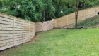 wood horizontal semi privacy fence