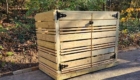 wooden dumpster fence enclosure