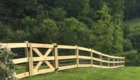 wooden farm fence with gate