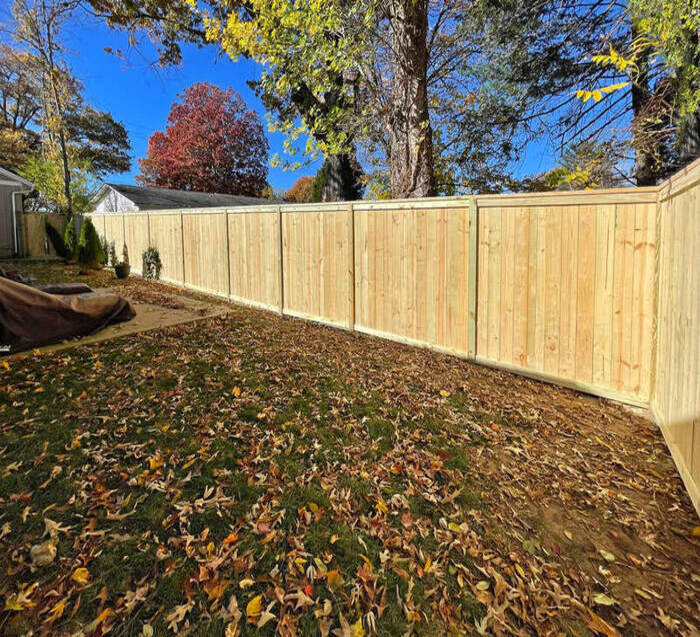 Residential Wooden Fence - Privacy Fence - EagServConstruction